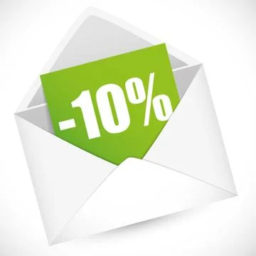 Reduction of 10 percent Stock Illustration