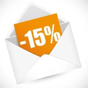 Reduction of 15 percent Stock Illustration