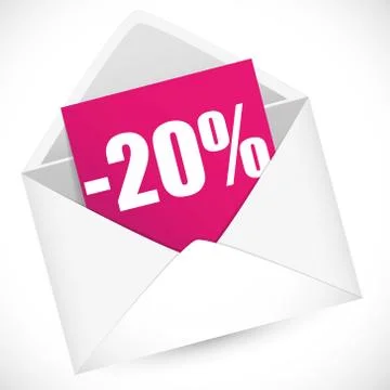 Reduction of 20 percent Stock Illustration