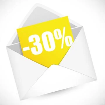 Reduction of 30 percent Stock Illustration