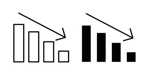 Reduction chart icon vector art Illustrations Stock Illustration