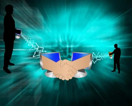 Reduction of the distance Stock-Illustration