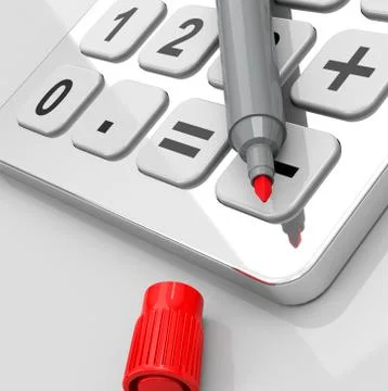 Reduction of expenses Stock Illustration