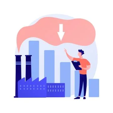 Reduction of gas emissions abstract concept vector illustration. Stockillustratie