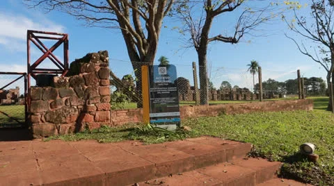 The Reduction  La Santísima Trinidad de Paraná in Paraguay Vídeo Stock 24760319