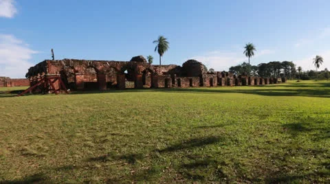 The Reduction  La Santísima Trinidad de Paraná in Paraguay Vídeo Stock 24760320