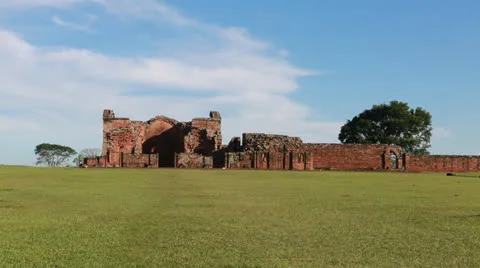 The Reduction  La Santísima Trinidad de Paraná in Paraguay Vídeo Stock 24760477
