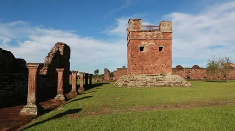 The Reduction  La Santísima Trinidad de Paraná in Paraguay Vídeo Stock 24760729