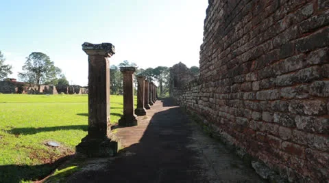 The Reduction  La Santísima Trinidad de Paraná in Paraguay Vídeo Stock 24760791