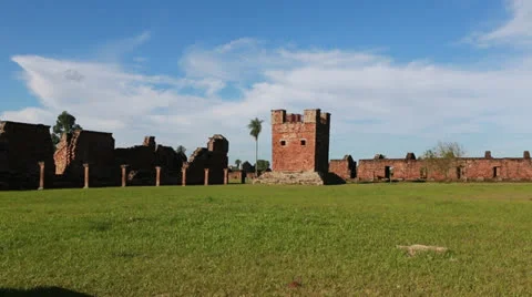 The Reduction  La Santísima Trinidad de Paraná in Paraguay Vídeo Stock 24761083