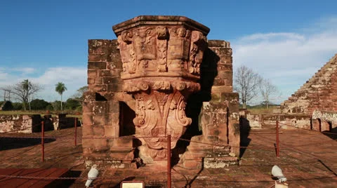 The Reduction  La Santísima Trinidad de Paraná in Paraguay Vídeo Stock 24761457