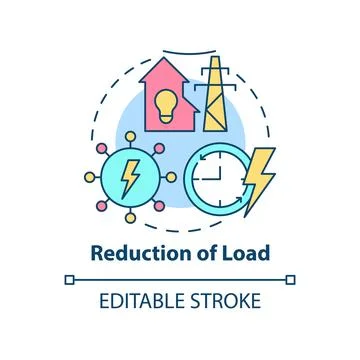 Reduction of load concept icon Stock Illustration