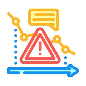 Reduction risk color icon vector illustration Stock Illustration