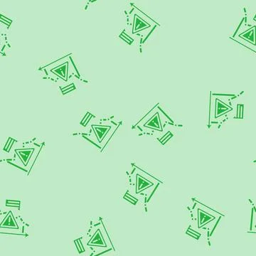 Reduction risk glyph vector seamless pattern Stock Illustration