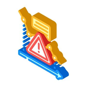 Reduction risk isometric icon vector illustration Illustrazione stock