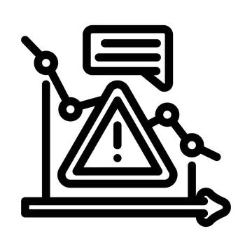 Reduction risk line icon vector illustration Illustration