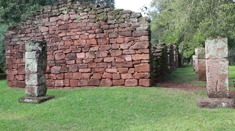 The Reduction San Ignacio Miní, Misiones in Argentina Vídeos de archivo 24752805