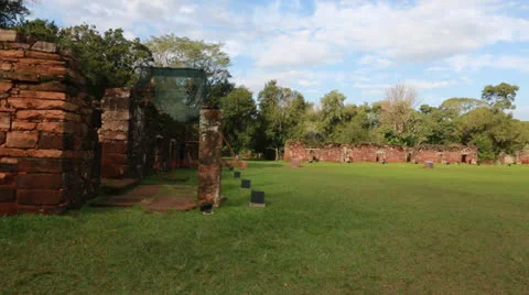 The Reduction San Ignacio Miní, Misiones in Argentina Vídeos de archivo 24752848