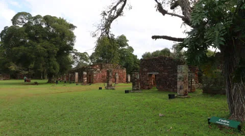 The Reduction San Ignacio Miní, Misiones in Argentina Vídeos de archivo 24752856