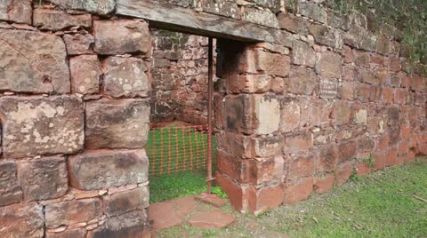 The Reduction San Ignacio Miní, Misiones in Argentina Vídeos de archivo 24752857