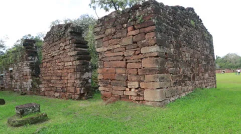 The Reduction San Ignacio Miní, Misiones in Argentina Vídeos de archivo 24752863