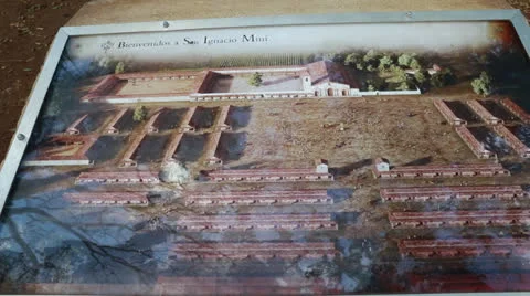 The Reduction San Ignacio Miní, Misiones in Argentina Vídeos de archivo 24752881