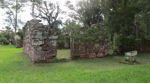 The Reduction San Ignacio Miní, Misiones in Argentina Vídeos de archivo 24752889