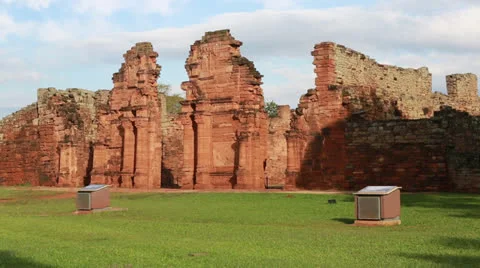 The Reduction San Ignacio Miní, Misiones in Argentina Vídeos de archivo 24752912