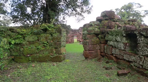 The Reduction San Ignacio Miní, Misiones in Argentina Vídeos de archivo 24752917