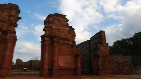 The Reduction San Ignacio Miní, Misiones in Argentina Vídeos de archivo 24752940