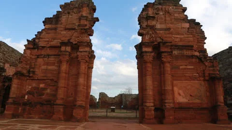 The Reduction San Ignacio Miní, Misiones in Argentina Vídeos de archivo 24752956