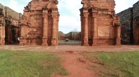 The Reduction San Ignacio Miní, Misiones in Argentina Vídeos de archivo 24752972