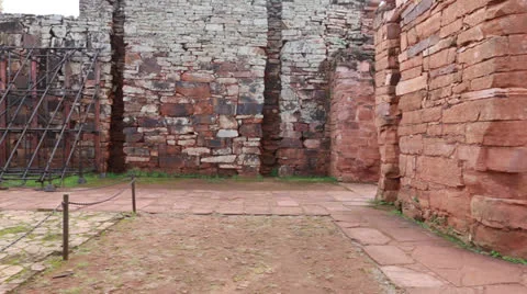 The Reduction San Ignacio Miní, Misiones in Argentina Vídeos de archivo 24752981