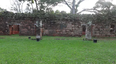 The Reduction San Ignacio Miní, Misiones in Argentina Vídeos de archivo 24752983