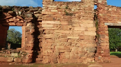 The Reduction San Ignacio Miní, Misiones in Argentina Vídeos de archivo 24752985