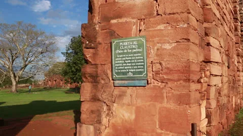 The Reduction San Ignacio Miní, Misiones in Argentina Vídeos de archivo 24753023