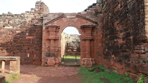 The Reduction San Ignacio Miní, Misiones in Argentina Vídeos de archivo 24753024