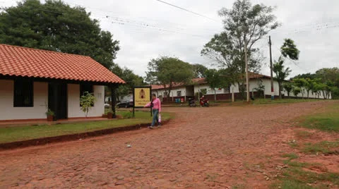 The reduction  Santa Maria de Fe in Paraguay Vídeo Stock 24752071