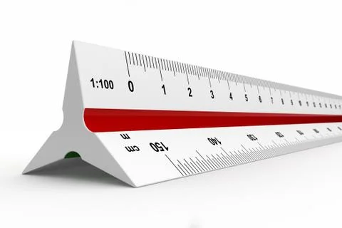 Reduction scale ruler Stock Illustration