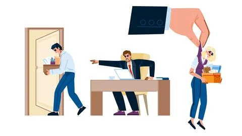 Redundancy layoff employee vector Stock Illustration