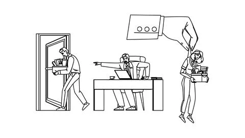 Redundancy layoff employee vector Stock Illustration