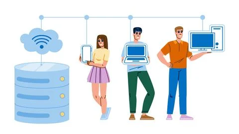 Redundancy server architecture vector イラスト素材