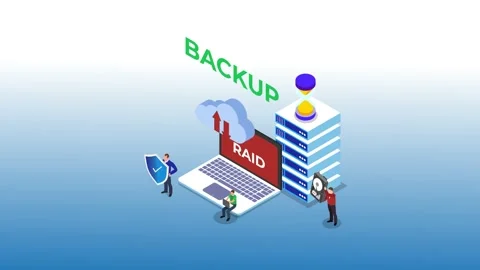 Redundant Array of Independent Disks Storage Stock Footage 231093042