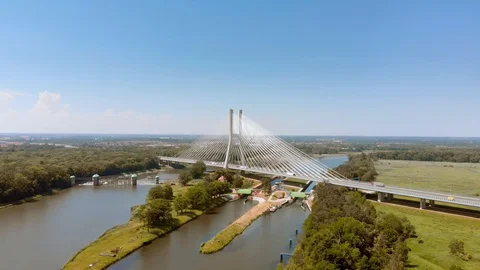 Redzinski Bridge in Wrocław Video stock 90599968