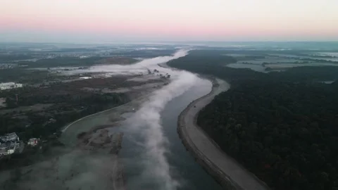 Redzinski Bridge, Wroclaw, Poland. Drone footage Stock Footage 233846487