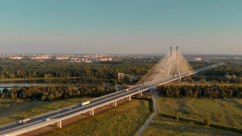 Redzinski bridge in Wroclaw in Poland Video stock 90728242