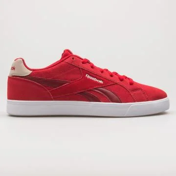 Reebok Royal Complete 2LS red and white sneaker Stock Photos