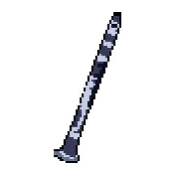 Reed clarinet pixel art vector illustration Stock Illustration