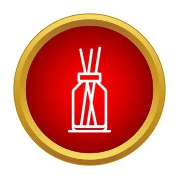 Reed diffuser icon for aromatherapy scent and home fragrance Stock Illustration