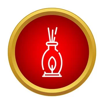 Reed diffuser icon illustrating aromatherapy wellness and home fragrance Illustration